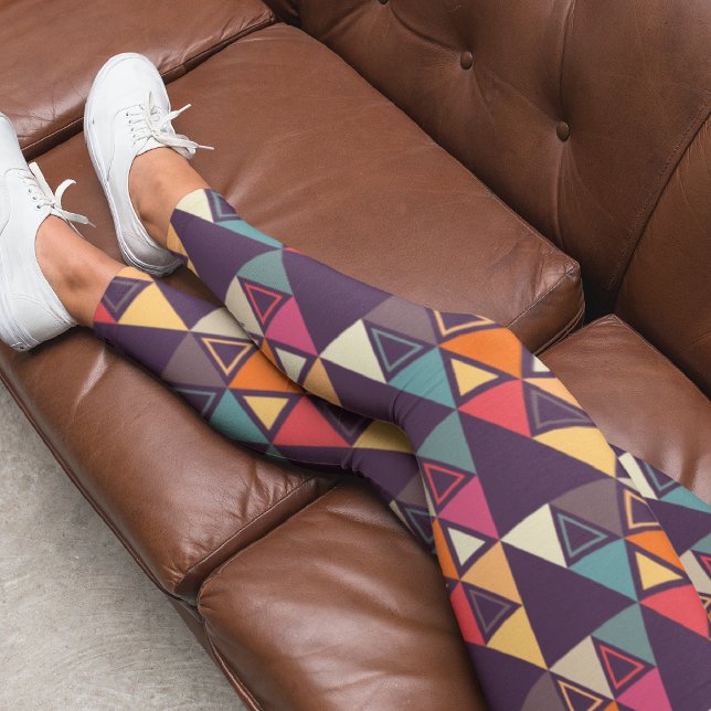 Moderne Dreieck-Quilts Leggings (Von Creator hochgeladen)