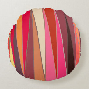 Moderne Dreiecke aus dem Mittelalter, Fuchsia und  Rundes Kissen
