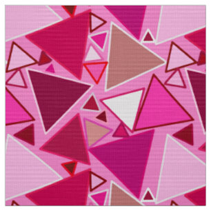 Moderne Dreiecke aus dem Mittelalter, rosa und bur Stoff