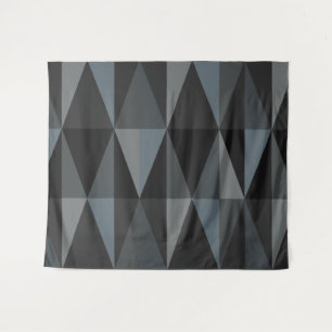 Moderne Dreiecke aus dunklem Schiefer aus dem Mitt Wandteppich