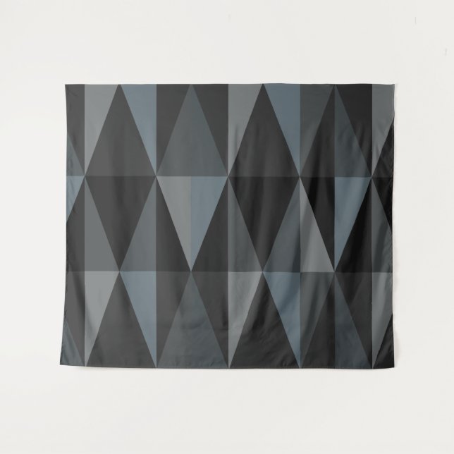 Moderne Dreiecke aus dunklem Schiefer aus dem Mitt Wandteppich (Vorderseite (Horizontal))