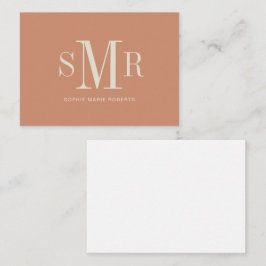 Moderne dreimalige Monogramm-Initialen Mitteilungskarte