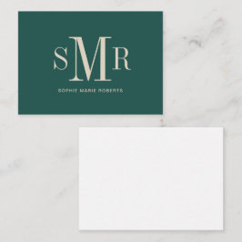 Moderne dreimalige Monogramm-Initialnamen Mitteilungskarte