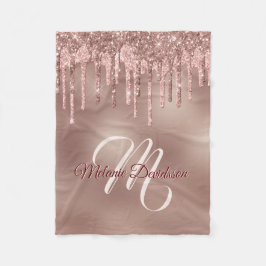 Moderne Driving Rose Gold Personalisiert Name Fleecedecke