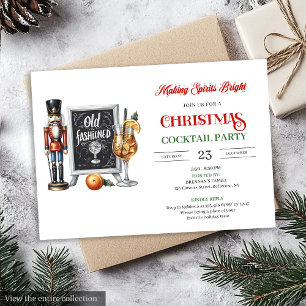 Moderne druckbare Weihnachts-Cocktailparty-Einladu Einladung