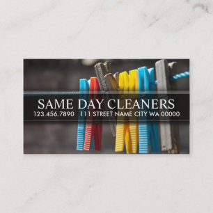 Moderne Dry Cleaners Business Card Visitenkarte