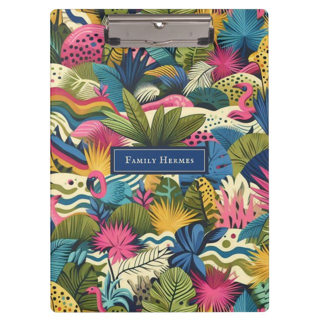 Moderne Dschungel Morris Art Klemmbrett (Vorderseite)
