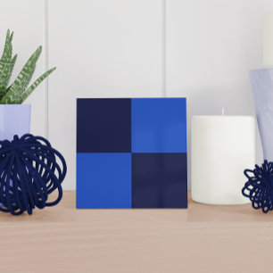Moderne dunkelblaue karierte Keramik Fliese