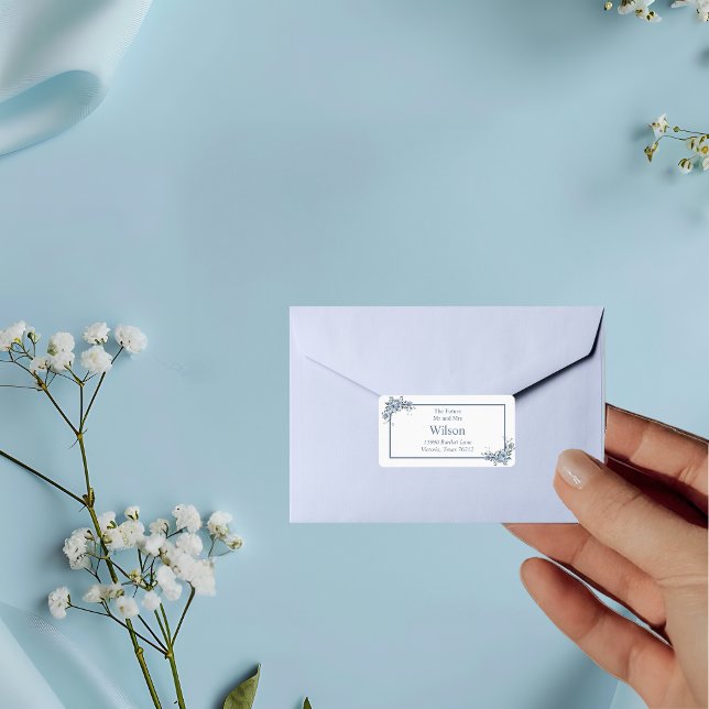 Moderne dunkelblaue schwarze Rücksendeadresse Adressaufkleber (Von Creator hochgeladen)