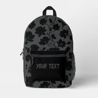 Moderne dunkelgraue Drucktasche Bedruckter Rucksack