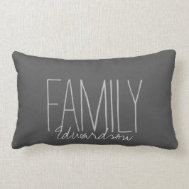 Moderne dunkelgraue Familienname Familie Lendenkissen