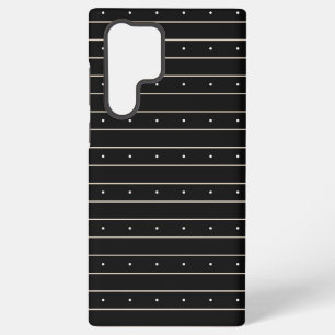 Moderne dunkle gotische Pinstripenlinien und Punkt Samsung Galaxy Hülle