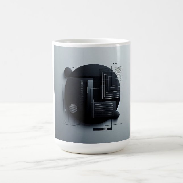 Moderne dunkle Grafikgestaltung Kaffeetasse (Mittel)
