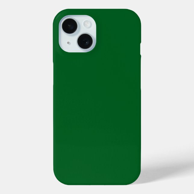 Moderne dunkle Waldgrün-Einfarbig  Case-Mate iPhone Hülle (Rückseite)