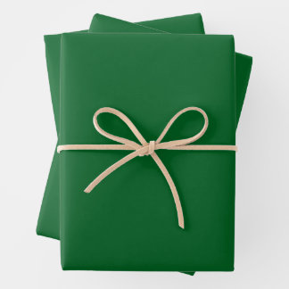 Moderne dunkle Waldgrün-Einfarbig Geschenkpapier Set