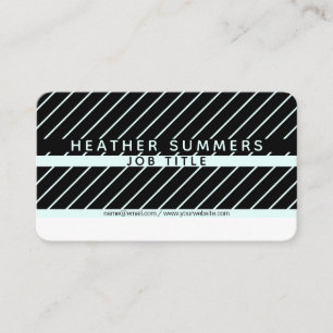 Moderne dünne gestreifte Minimalistische Visitenkarte