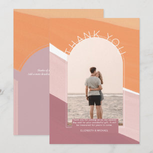 Moderne Dusty Rose Orange Streifen FOTO DANKE