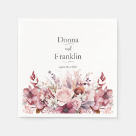 Moderne Dusty Rose Pink Wedding Serviette