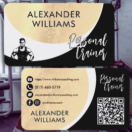 Moderne Dynamic QRcode Personal Trainer Fitness Visitenkarte