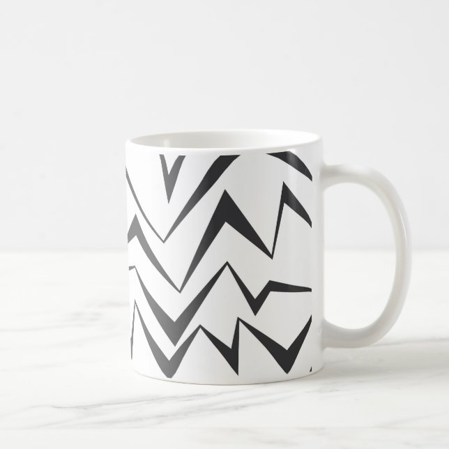 Moderne, dynamische, einfache, mutige abstrakte Gr Kaffeetasse (Rechts)