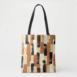 Moderne Earth Tone Abstrakt Brushstroke Toag Tasche