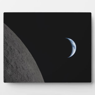 Moderne Earthset-Weltraum-Foto 10x8 Fotoplatte