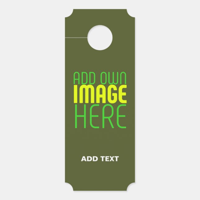 MODERNE EDITABLE ARMY GREEN IMAGE TEMPLATE TÜRANHÄNGER (Vorderseite)