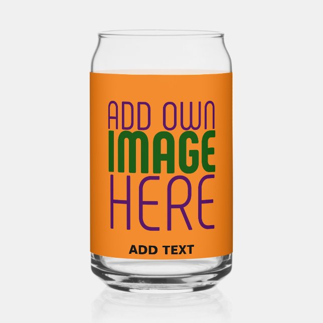 MODERNE EDITABLE DUNK ORANGE IMAGE-TEMPLATE DOSENGLAS (Vorderseite)