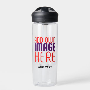 MODERNE EDITABLE EINFACHE, KLARE BILDTEXTVORLAGE TRINKFLASCHE
