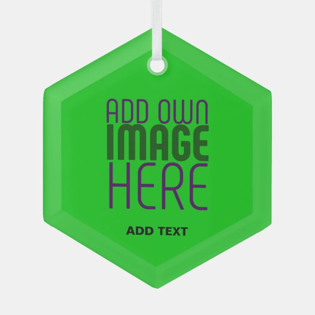 MODERNE, EDITABLE LIME GREEN BILDTEXTVORLAGE ORNAMENT AUS GLAS (Vorderseite)