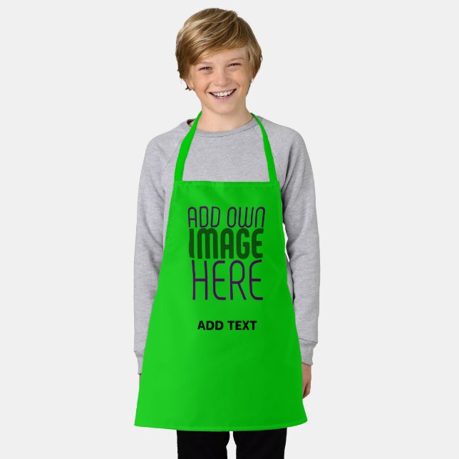 MODERNE, EDITABLE LIME GREEN BILDTEXTVORLAGE SCHÜRZE (Getragen)