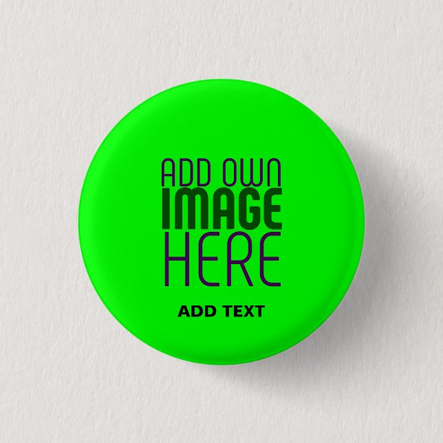 MODERNE, EDITABLE NEON GREEN IMAGE TEMPLATE BUTTON (Vorderseite)
