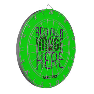 MODERNE, EDITABLE NEON GREEN IMAGE TEMPLATE DARTSCHEIBE