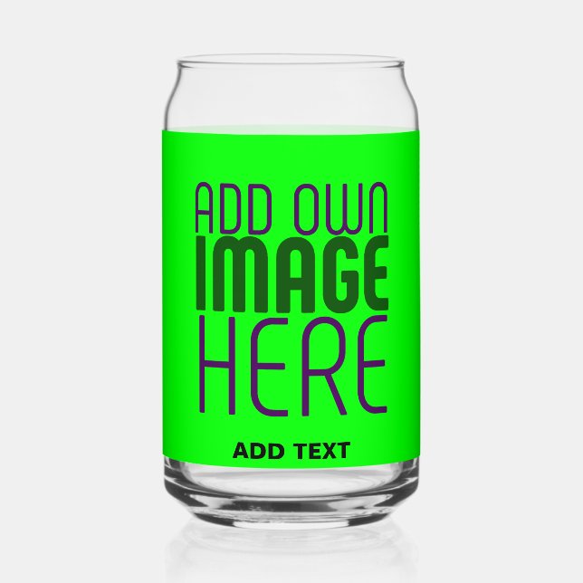 MODERNE, EDITABLE NEON GREEN IMAGE TEMPLATE DOSENGLAS (Vorderseite)