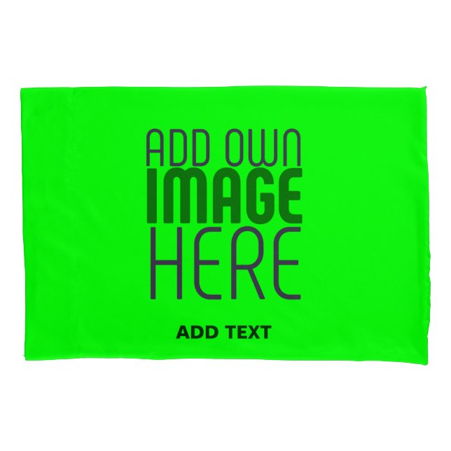 MODERNE, EDITABLE NEON GREEN IMAGE TEMPLATE KISSENBEZUG (Vorderseite)