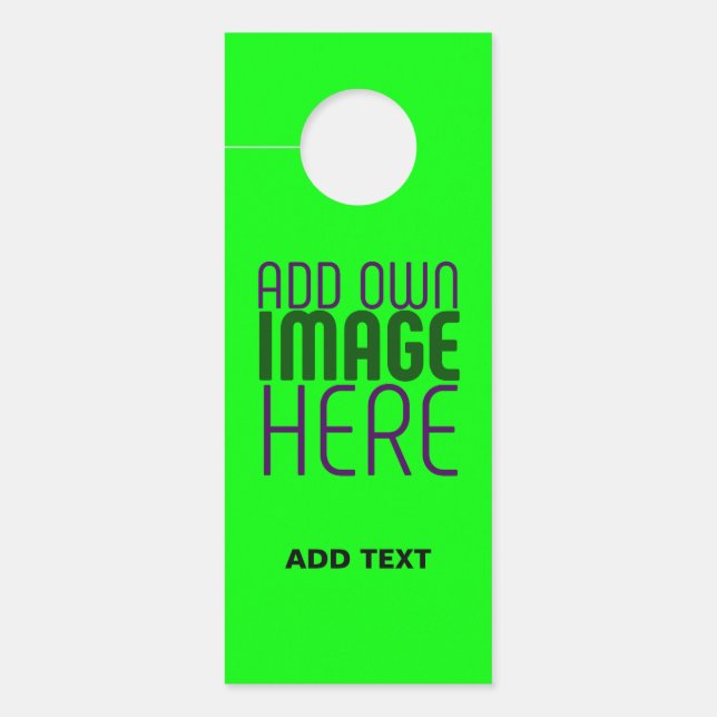 MODERNE, EDITABLE NEON GREEN IMAGE TEMPLATE TÜRANHÄNGER (Vorderseite)