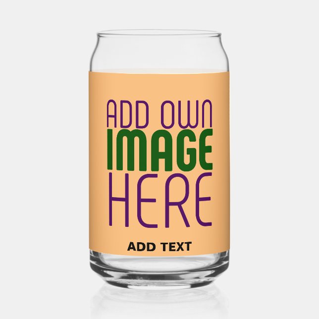 MODERNE EDITABLE PEACH ORANGE IMAGE TEMPLATE DOSENGLAS (Vorderseite)