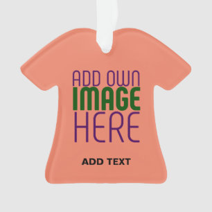 MODERNE EDITABLE PEACH ORANGE IMAGE TEMPLATE ORNAMENT
