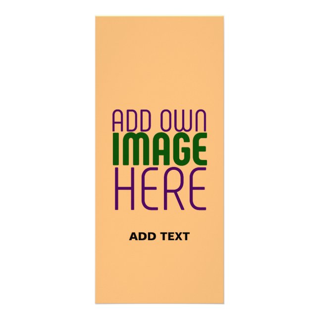 MODERNE EDITABLE PEACH ORANGE IMAGE TEMPLATE WERBEKARTE (Vorne)