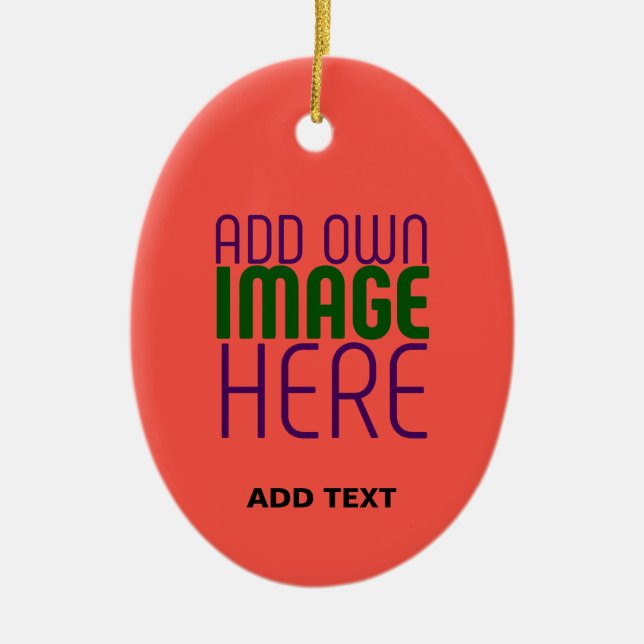 MODERNE EDITABLE RED ORANGE IMAGE TEMPLATE KERAMIK ORNAMENT (Vorne)