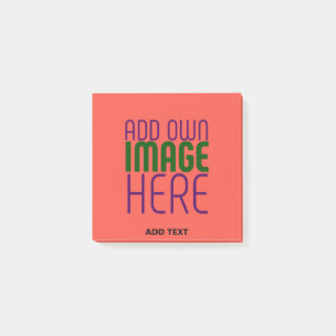 MODERNE EDITABLE RED ORANGE IMAGE TEMPLATE POST-IT KLEBEZETTEL