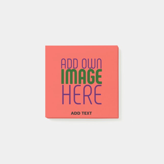 MODERNE EDITABLE RED ORANGE IMAGE TEMPLATE POST-IT KLEBEZETTEL (Vorderseite)
