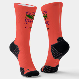 MODERNE EDITABLE RED ORANGE IMAGE TEMPLATE SOCKEN