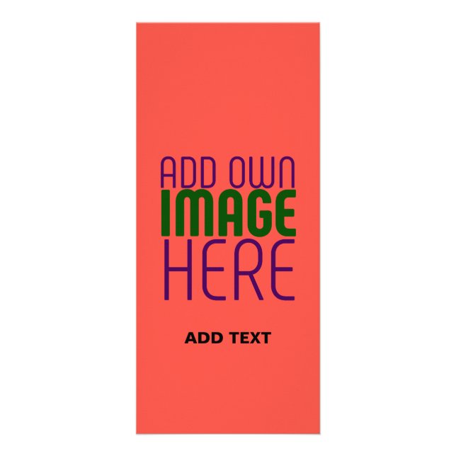 MODERNE EDITABLE RED ORANGE IMAGE TEMPLATE WERBEKARTE (Vorne)