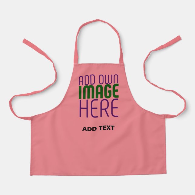 MODERNE, EDITABLE SALMON PINK BILDTEMPLATE SCHÜRZE (Vorderseite)