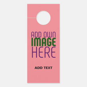MODERNE, EDITABLE SALMON PINK BILDTEMPLATE TÜRANHÄNGER