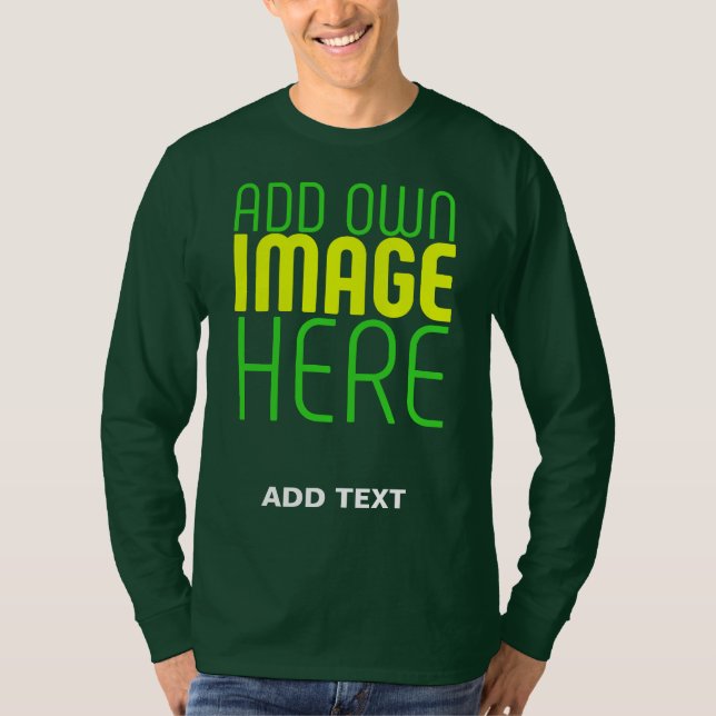 MODERNE EDITABLE TIEFE FOREST IMAGE TEMPLATE T-Shirt (Vorderseite)