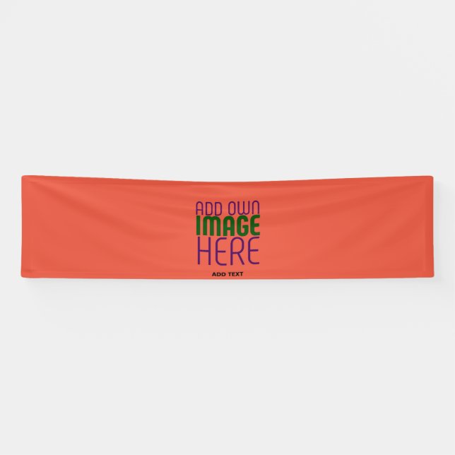 MODERNE EDITABLE TOMATO RED IMAGE TEXT TEMPLATE BANNER (Horizontal)