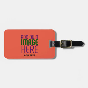 MODERNE EDITABLE TOMATO RED IMAGE TEXT TEMPLATE GEPÄCKANHÄNGER