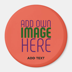 MODERNE EDITABLE TOMATO RED IMAGE TEXT TEMPLATE MAGNET